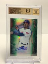 2014 Bowman Sterling Green Pros. Refractor AUTO - Francisco Lindor 62/125 BGS - £49.82 GBP