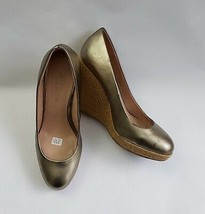 Enzo Angiolini Womens Shoes Wedge Heels Espadrille Metallic Size 8.5 M - $29.65