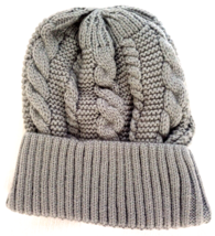 Puseky Women Knit B EAN Ie Hat Soft Warm Acrylic Hat Grey - £7.69 GBP