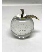 Vintage Bullicante Mouth Blown Bubble Art Glass Apple Paper Weight - £9.12 GBP