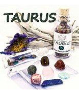 TAURUS Zodiac Gift Set of Roller Bottle + Crystals + Incense ~ Astrology... - £32.85 GBP