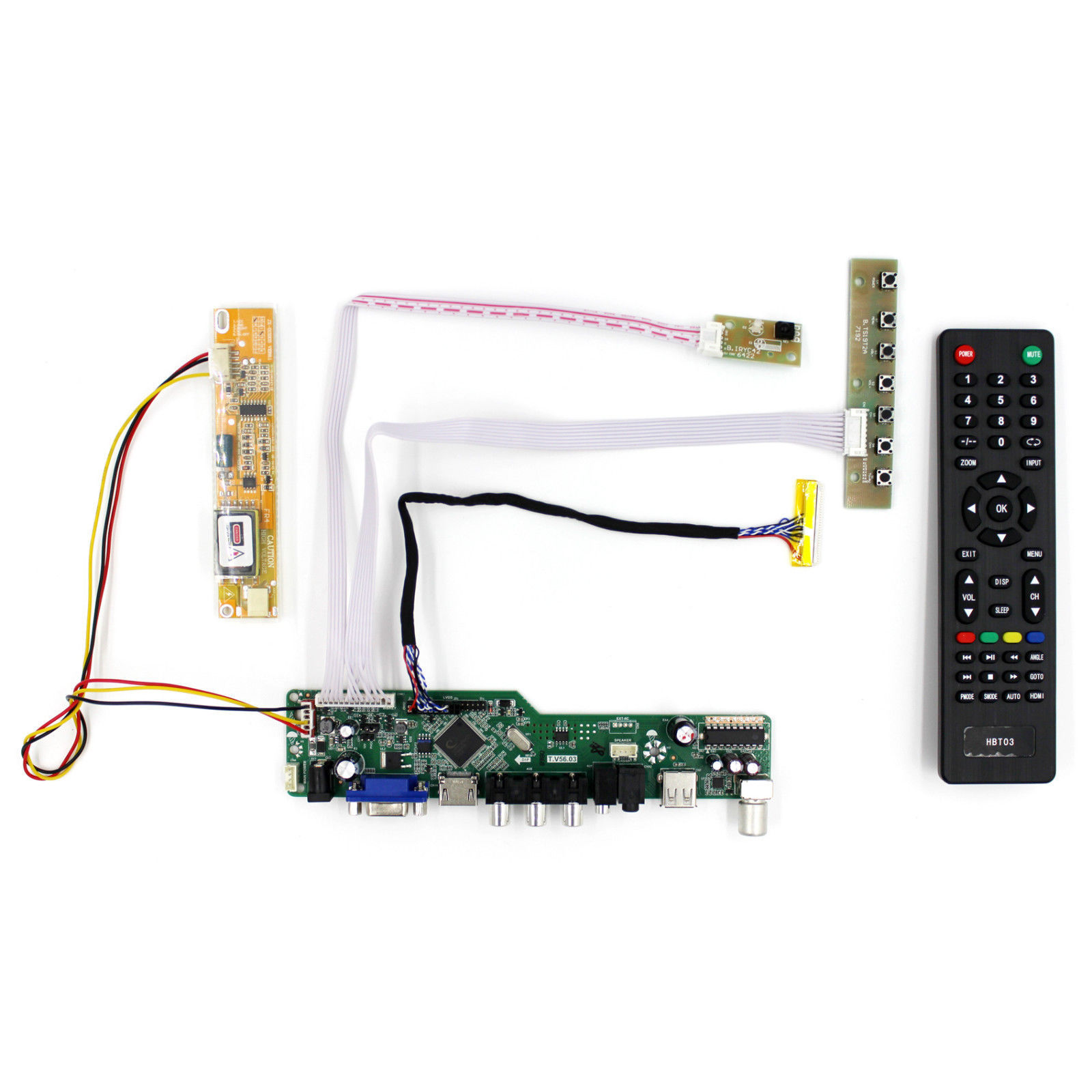 PC TV HDMI CVBS RF USB AUDIO LCD Controller Board For LVDS interface LCD... - $32.00