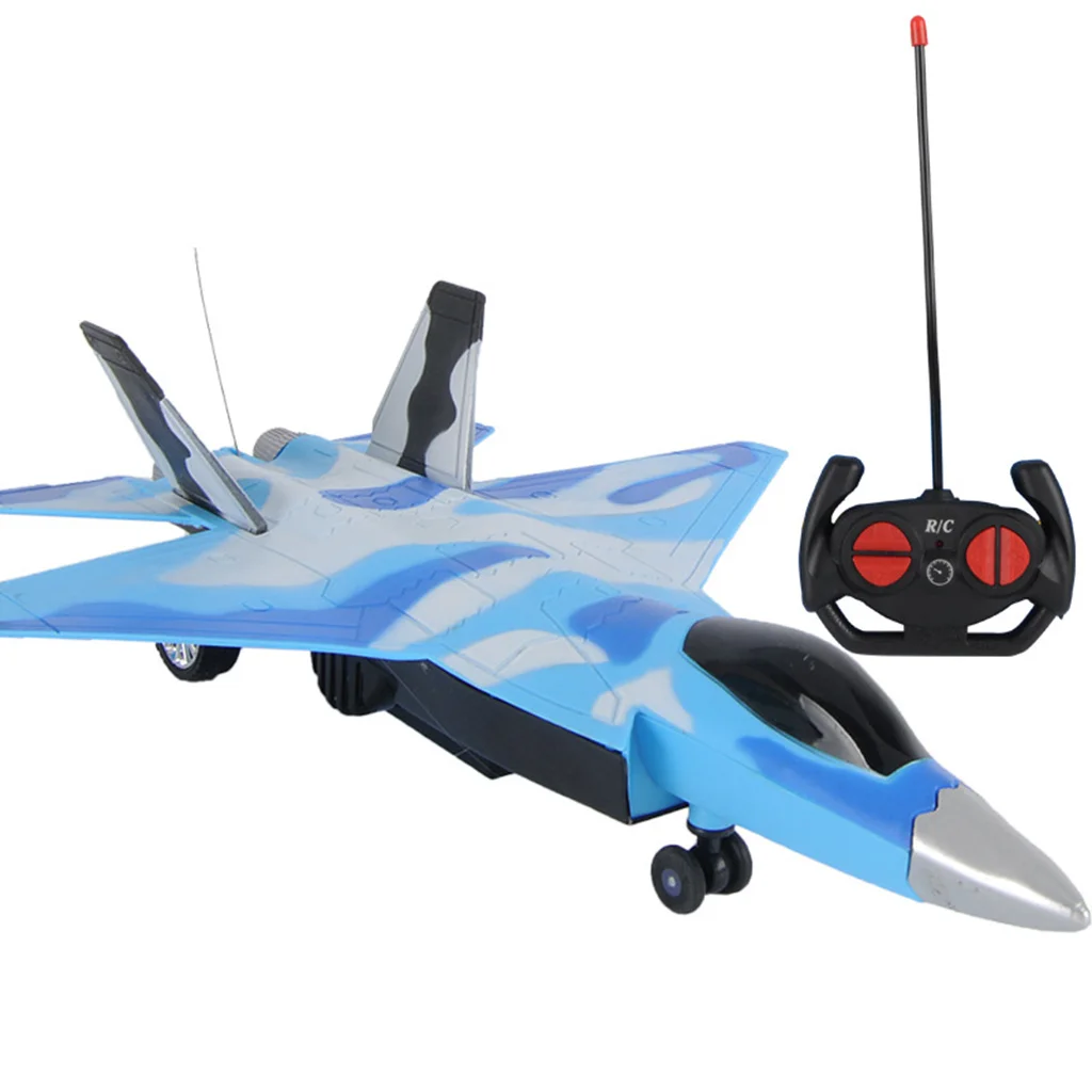 Remote Controlled Airplane RC Toy Fighter Plane with Music Light Kids Toy - £16.70 GBP