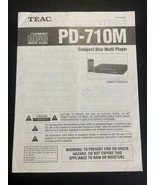 Teac PD-710M CD PLAYER Service Manual *Original* - $9.50