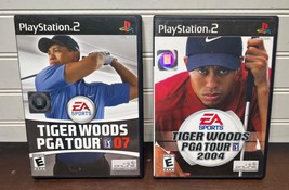 Tiger Woods PGA Tour 2004 &amp; 2007 Playstation 2 PS2 Video Game both Complete - $10.20