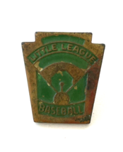 Vintage Little League Baseball Official Lapel Pin Used See Pictures Green 1980&#39;s - £6.13 GBP
