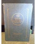 Vintage Webster&#39;s Seventh New Collegiate Dictionary Blue &amp; Gold Hardcover - £6.75 GBP