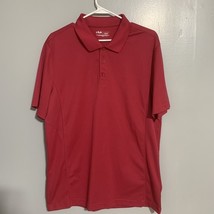 Fila Sport Men’s Polo Shirt Size L Red Short Sleeve Stay the Coarse - $10.84