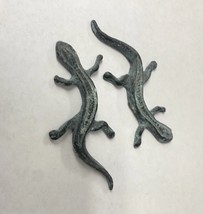 Miniature Bronze 3” Lizard Figurine Has A Green Patina LOT 2 - $564.33 MXN