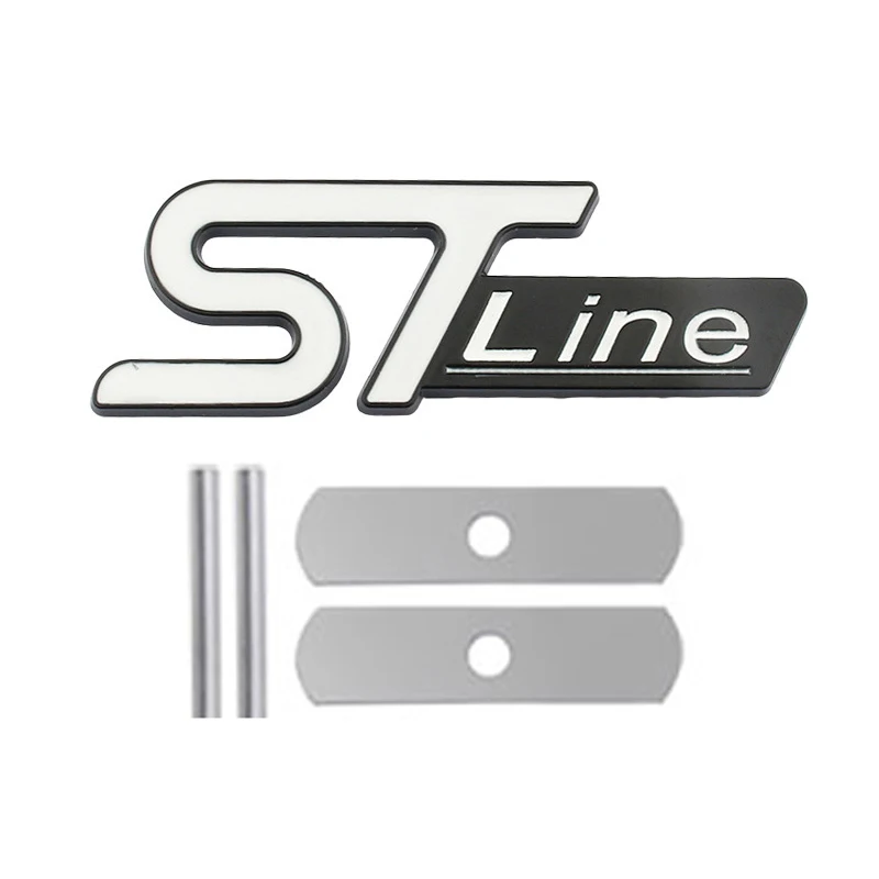 3D Car Front Grill Trunk Metal Logo ST Line Emblem For Ford Kuga MK3 MK2 MK4 S M