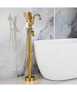 Gold PVD classic luxury swan tub shower faucet floor standing - €951,18 EUR