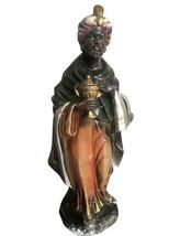 Vintage Nativity Paper Mache Magi King Wiseman Gaspar 12" Scale Marked J... - $12.81