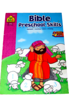 BIBLE PRESCHOOL SKILLS workbook 2015 School Zone Pub. 96 pgs soft cover ... - £6.11 GBP