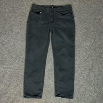 Banana Republic Men Jeans 36x28 Black Straight Denim Pant Soft Casual Ca... - $17.98