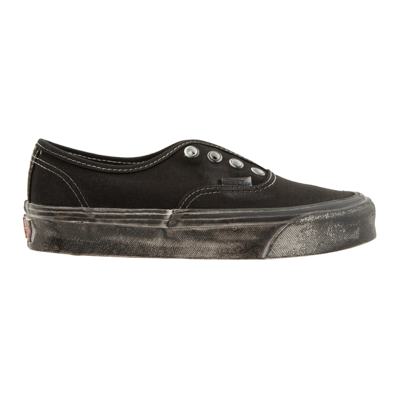 Primary image for new men's 8.5 VANS OG AUTHENTIC LX distressed look black/white VN0A5FBDBA21