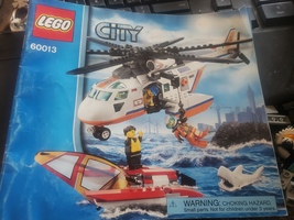 LEGO 60013 Coast Guard Helicopter comes with Manual Incomplete see descr... - $368.21 MXN