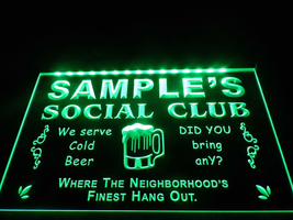 Name Personalized Custom Social Club Bar Beer LED Neon Light Sign Decor Crafts - £21.52 GBP+