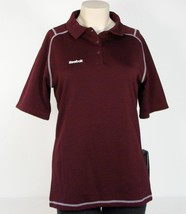 Reebok Playdry Short Sleeve Maroon Polo Shirt Women&#39;s Medium M NWT - £14.74 GBP