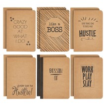 12 Pack Inspirational Kraft Journals, Lined Motivational Notebooks, 4 X 5.75 In - £27.17 GBP