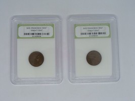 2 Pack Lot San Francisco Mint Wheat Cent Slabbed INB Certified Coin 1 c One Cent - £9.66 GBP