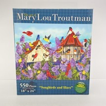 Song Birds And Lilacs By Mary Lou Troutman 550 Pieces Puzzle USA 18” x 2... - $16.82
