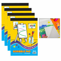 4 Sketch Book Drawing Scribble Pad Doodle Coloring Paper Art Craft Kids 50 Sheet - £27.17 GBP