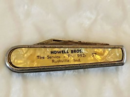 Vintage  Colonial Prov. USA 2 Blade Swell End Jack Pocket Knife Ad. Howell Bros. - $12.99