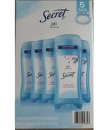 Five (5) Secret ~ Ph Balanced ~ 24 Hour  Invisible Solid Antiperspirant ... - £20.74 GBP