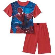 Marvel The Amazing Spiderman 2 Boys 2 Pc Short  Pajamas  Size  4-5  NWT - £13.56 GBP
