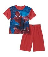 Marvel The Amazing Spiderman 2 Boys 2 Pc Short  Pajamas  Size  4-5  NWT - £13.61 GBP