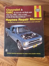 Chevrolet &amp; GMC S-10 &amp; S-15 Pickups 1982 thru 1993 Haynes Repair Manual ... - $15.83