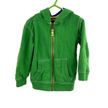 Mini Boden Green Zip Front Cotton Hoodie Size 2-3 - £14.67 GBP