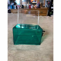 NEW Crystal Green Acrylic Donation Tip Box with Lock &amp; Keys. 6.25” x 4.5... - $14.85