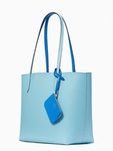 NWB Kate Spade Ava Reversible Aquamarine Leather Tote Pouch K6052 Gift Bag FS - £80.98 GBP