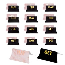 24Pcs Monthly Tab Stickers, Adhesive Planner Month Tabs Labels Calendar ... - £10.38 GBP