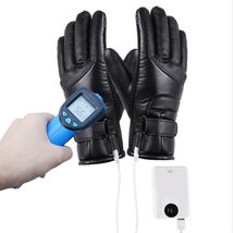 Winter Electric Heated Gloves Windproof Cycling Warm Heating Touch Screen Skiing - £23.92 GBP