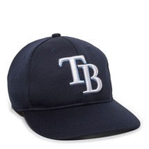 MLB Tampa Bay Rays Raised Replica Mesh Baseball Hat Cap Style 350 Adult - £15.66 GBP