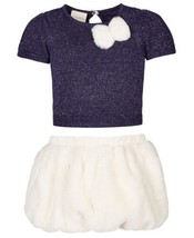 First Impressions Baby Girl 2 Pieces Metallic Sweater And Faux Fur Skirt... - £27.92 GBP