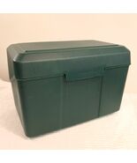 NEWELL OFFICE PRODUCTS Plastic Index Card recipe box hunter green Contai... - €22,50 EUR