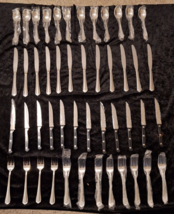 Pfaltzgraff Stainless Flatware Greenwich 48 Piece Lot Of Spoons Forks &amp; Knives - £93.79 GBP