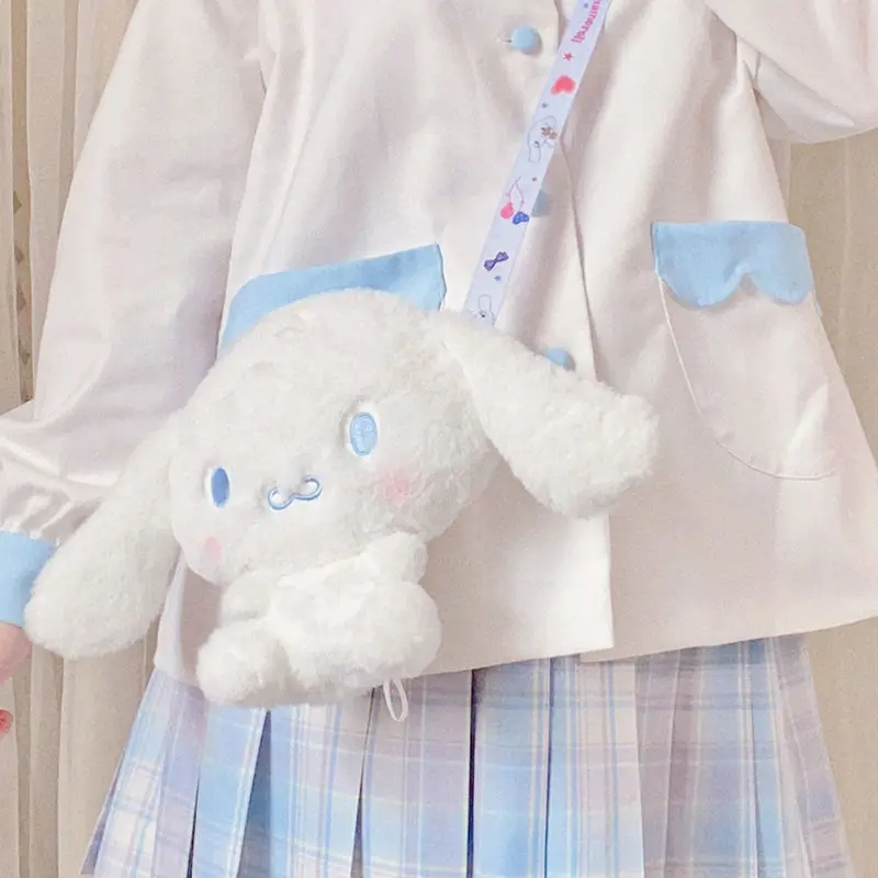 Kawaii Sanrio Plush Backpack Cinnamoroll Plushie Bag  Figure Stuffed s C... - £76.41 GBP