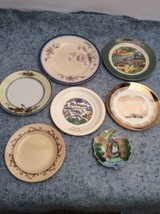 Vintage Plates Lot Of 7 Michigan Florida Virginia Noritake Mayer - £5.22 GBP