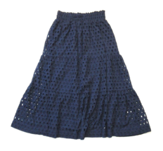 NWT by Anthropologie The Somerset Maxi Skirt: Eyelet Edition in Navy M - £74.00 GBP