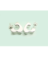 3D Open Heart Hoop Earrings 925 Sterling Silv... - £55.94 GBP