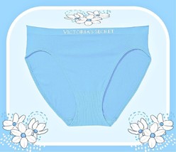 M Sea Blue Seamless Noshow Fullcover Victorias Secret High Leg Waist Brief Panty - £8.78 GBP