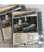 2 Vintage 1980s Arden Paradise Patio Chair Covers Waterproof Blue Gray N... - $44.11