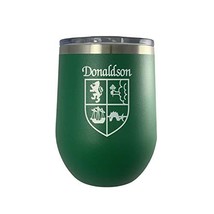 Donaldson Irish Coat of Arms Stemless Wine Travel Tumbler - £25.50 GBP