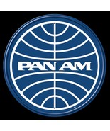 Pan AM Airlines Plane Service Retro Round Wall Décor Metal Sign Licensed... - £17.12 GBP