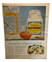 Kraft Mayonnaise Print Ad Vintage 1958 Condiment Food - £11.80 GBP