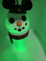 Disney Parks Mickey Mouse Hat Light-up Projector Snowman Sipper Cup NEW - £26.19 GBP